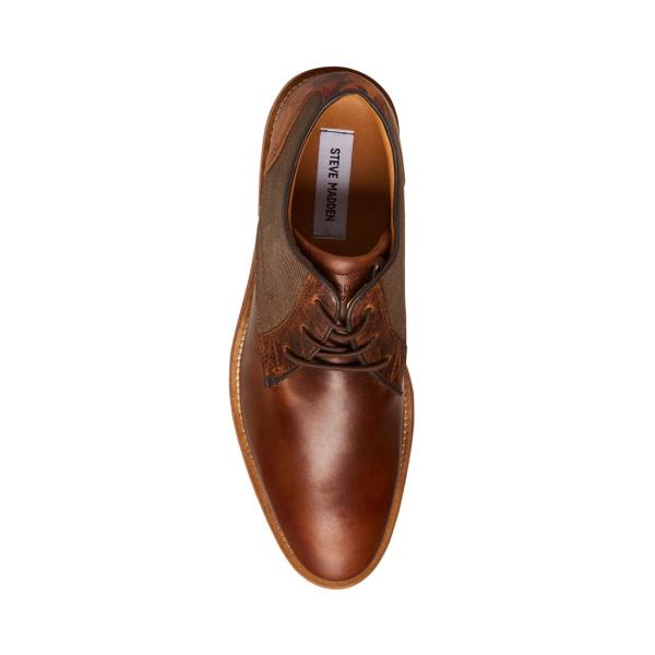 Steve Madden Lad Cognac Deri Elbise Ayakkabısı Erkek Kahverengi | SM-357CI