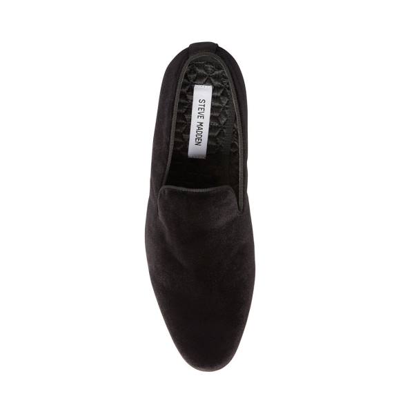 Steve Madden Laight Velvet Loafer Ayakkabı Erkek Siyah | SM-246BZ