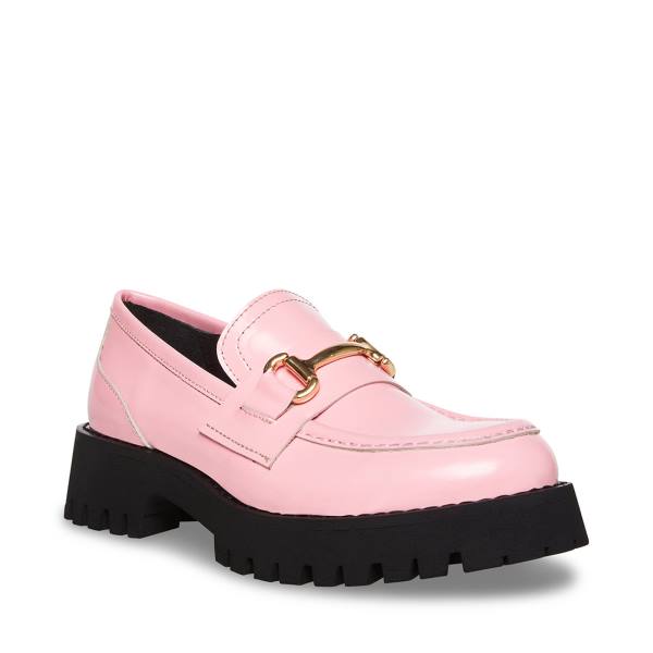 Steve Madden Lando Deri Loafer Ayakkabı Kadın Pembe | SM-567WI