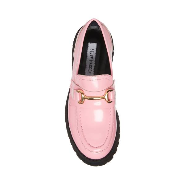 Steve Madden Lando Deri Loafer Ayakkabı Kadın Pembe | SM-567WI