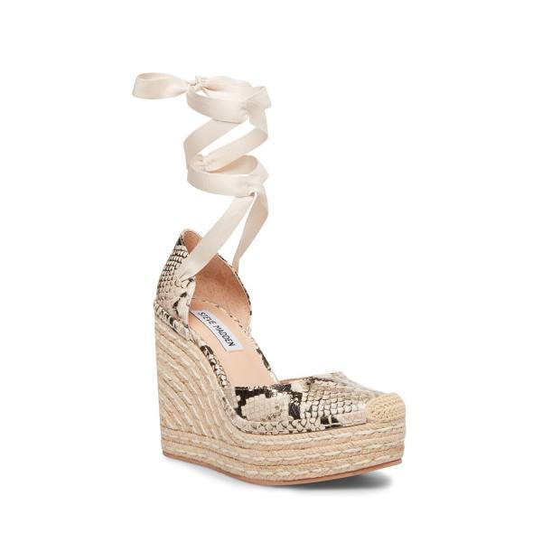 Steve Madden Lani Snake Sandalet Kadın Altın Yılan | SM-820YG