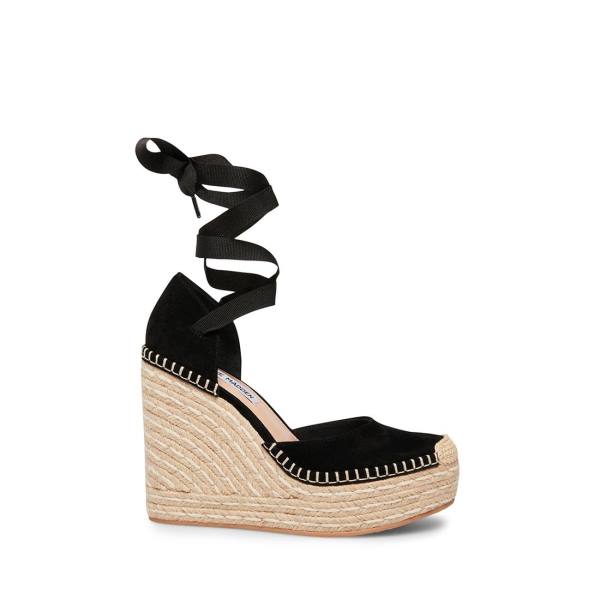 Steve Madden Lani Süet Sandalet Kadın Siyah | SM-879BU