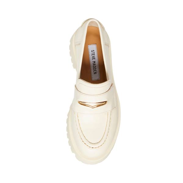 Steve Madden Lawrence Bone Deri Loafer Ayakkabı Kadın Bej Rengi | SM-917YW