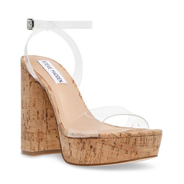 Steve Madden Lessa Heel Topuklu Ayakkabı Kadın Clear | SM-023XN