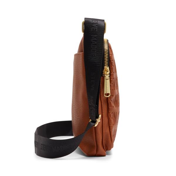 Steve Madden Logo Crossbody Cognac Omuz Çantası Kadın Kahverengi | SM-938YS