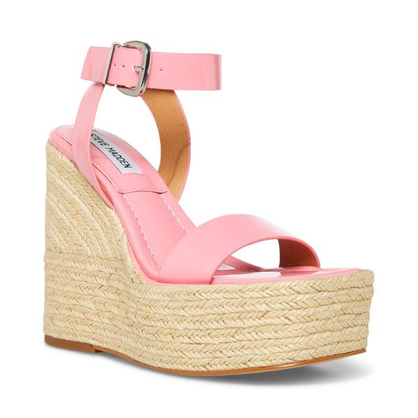 Steve Madden Mallandra Rugan Sandalet Kadın Pembe | SM-925HB