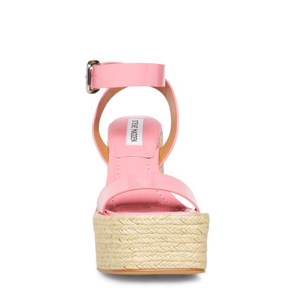 Steve Madden Mallandra Rugan Sandalet Kadın Pembe | SM-925HB