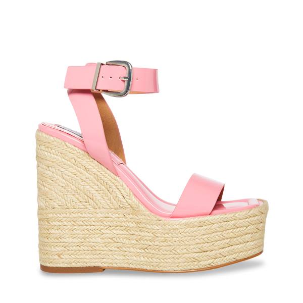 Steve Madden Mallandra Rugan Sandalet Kadın Pembe | SM-925HB