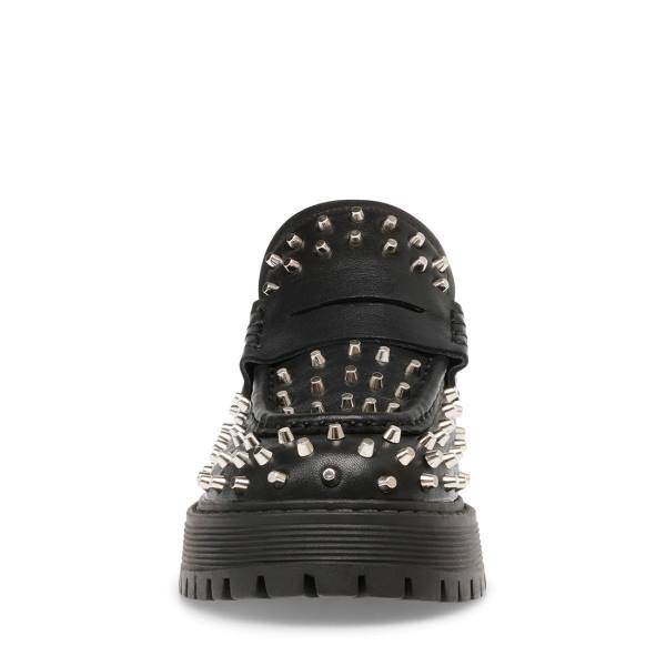 Steve Madden Malvern Studs Loafer Ayakkabı Kadın Siyah | SM-847LT