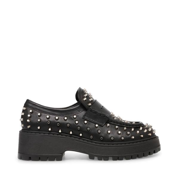 Steve Madden Malvern Studs Loafer Ayakkabı Kadın Siyah | SM-847LT