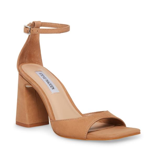 Steve Madden Margot Camel Nubuck Heel Topuklu Ayakkabı Kadın Kahverengi | SM-310VK