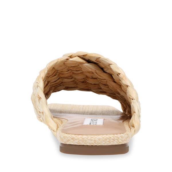 Steve Madden Marina Natural Raffia Sandalet Kadın Bej Rengi | SM-287LN