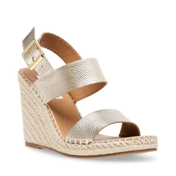 Steve Madden Meridian Deri Sandalet Kadın Altın | SM-129ZN