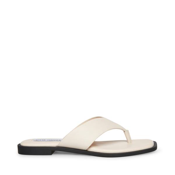 Steve Madden Norie Bone Deri Sandalet Kadın Bej Rengi | SM-163UQ