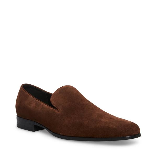 Steve Madden Parigi Süet Loafer Ayakkabı Erkek Kahverengi | SM-745YL