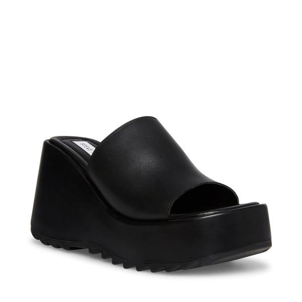 Steve Madden Pepe30 Deri Sandalet Kadın Siyah | SM-159SF