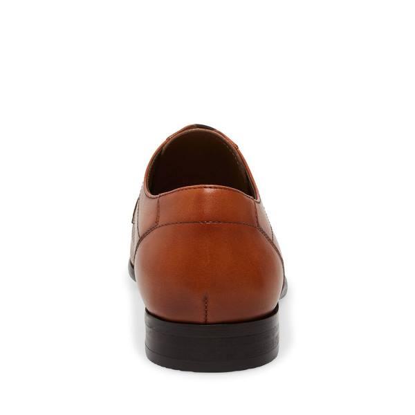 Steve Madden Perris Cognac Deri Elbise Ayakkabısı Erkek Kahverengi | SM-097HJ