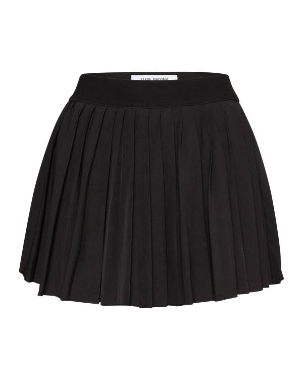 Steve Madden Pleated Tenis Skort Etek Kadın Siyah | SM-850RQ