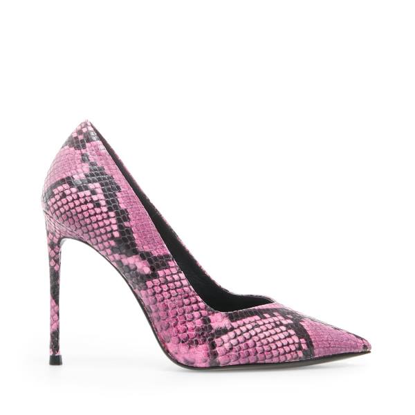 Steve Madden Princess Snake Heel Topuklu Ayakkabı Kadın Pembe Yılan | SM-463DA