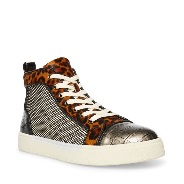 Steve Madden Promoter-s Leopard Spor Ayakkabı Erkek Siyah Leopar | SM-504HR