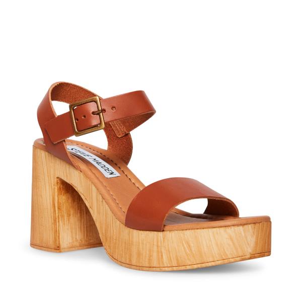 Steve Madden Ravenna Cognac Heel Topuklu Ayakkabı Kadın Kahverengi | SM-075EU