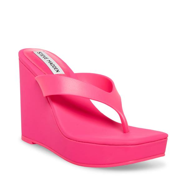 Steve Madden Refined Fuchsia Sandalet Kadın Küpe Çiçeği | SM-852UV