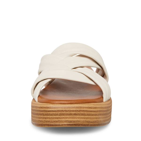 Steve Madden Salita Bone Deri Sandalet Kadın Bej Rengi | SM-764OG