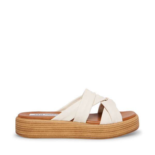 Steve Madden Salita Bone Deri Sandalet Kadın Bej Rengi | SM-764OG