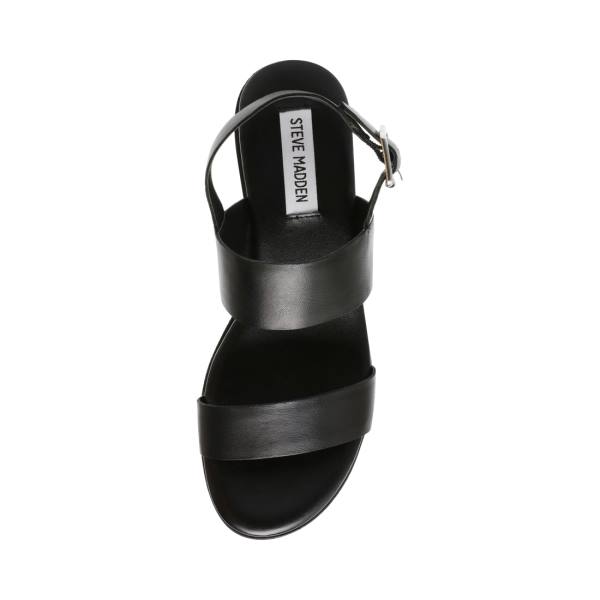 Steve Madden Shawn Deri Sandalet Kadın Siyah | SM-082NY