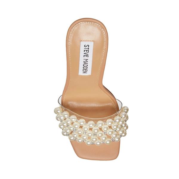 Steve Madden Sift Natural Heel Topuklu Ayakkabı Kadın Bej Rengi | SM-538VT