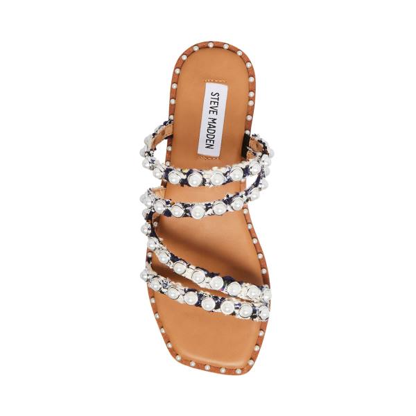 Steve Madden Skyler-p Sandalet Kadın Lacivert Renkli | SM-568TS