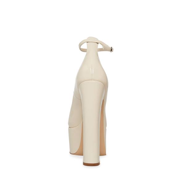 Steve Madden Skyrise Bone Rugan Heel Topuklu Ayakkabı Kadın Bej Rengi | SM-260HA