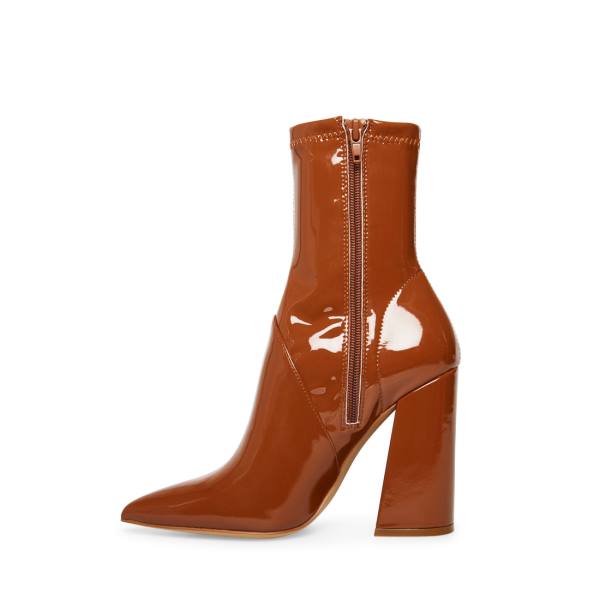 Steve Madden Slade Cognac Rugan Bot Kadın Kahverengi | SM-248RS