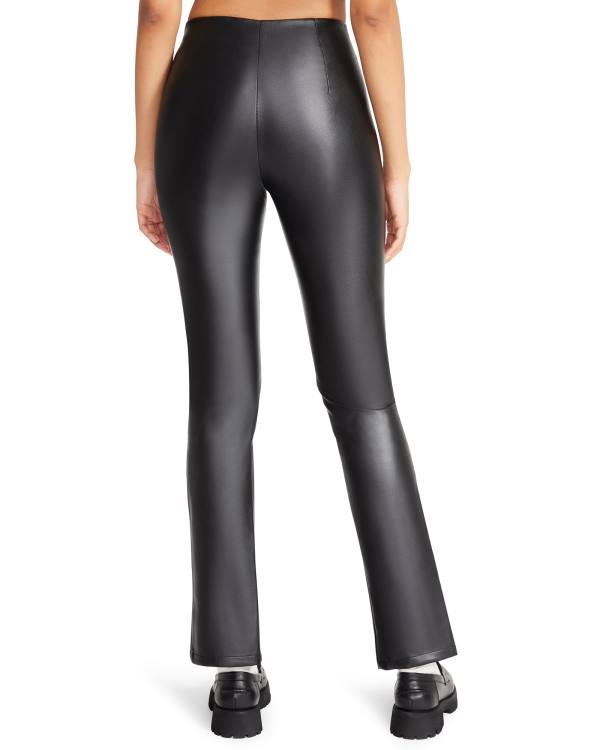 Steve Madden Slit Front Faux Deri Pant Tayt Kadın Siyah | SM-680LA