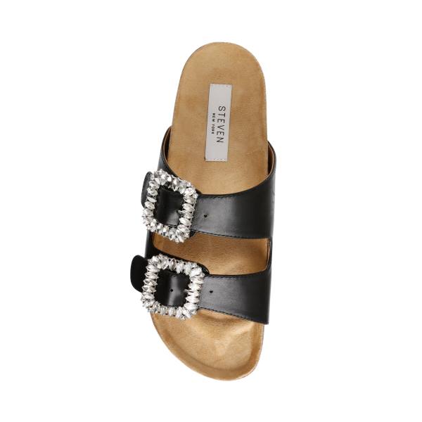 Steve Madden Somers Deri Sandalet Kadın Siyah | SM-536CH