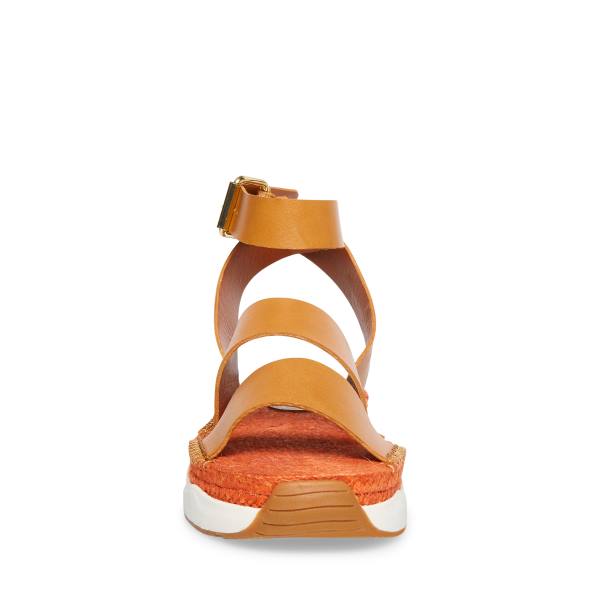 Steve Madden Springs Tan Paris Sandalet Kadın Kahverengi | SM-086JW