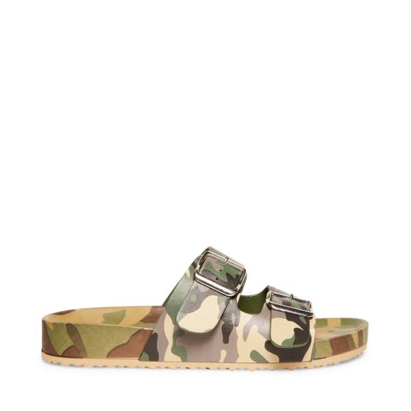 Steve Madden Teddy-t Sandalet Kadın Camouflage | SM-068XP