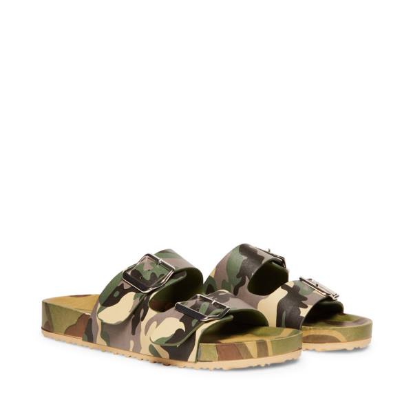 Steve Madden Teddy-t Sandalet Kadın Camouflage | SM-068XP