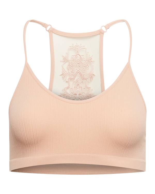 Steve Madden The Ella Mesh Bralette Tan Üstler Kadın Kahverengi | SM-167ZB