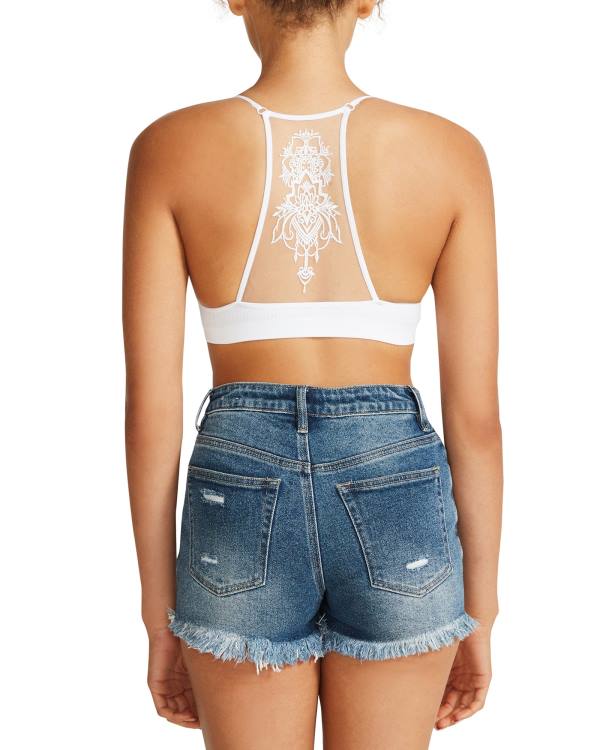 Steve Madden The Ella Mesh Bralette Üstler Kadın Beyaz | SM-608KH