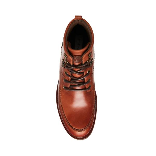 Steve Madden Trekker Cognac Deri Çizme Erkek Kahverengi | SM-527MR