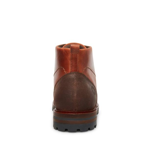 Steve Madden Trekker Cognac Deri Çizme Erkek Kahverengi | SM-527MR