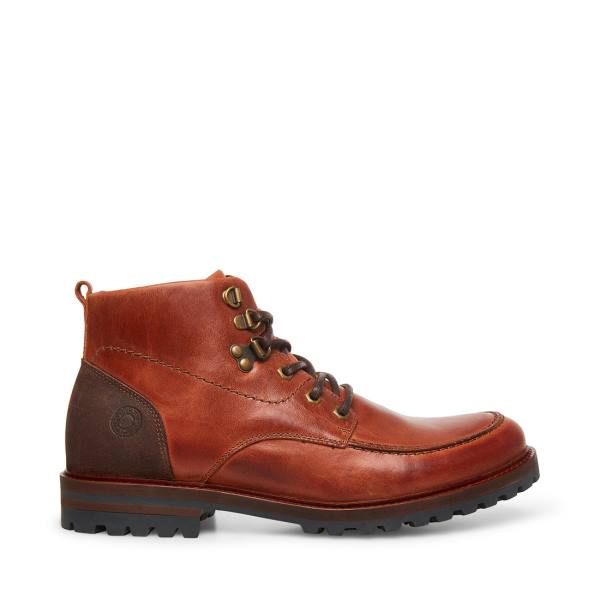 Steve Madden Trekker Cognac Deri Çizme Erkek Kahverengi | SM-527MR