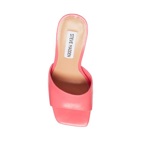 Steve Madden Trendy Deri Heel Topuklu Ayakkabı Kadın Pembe | SM-851FW