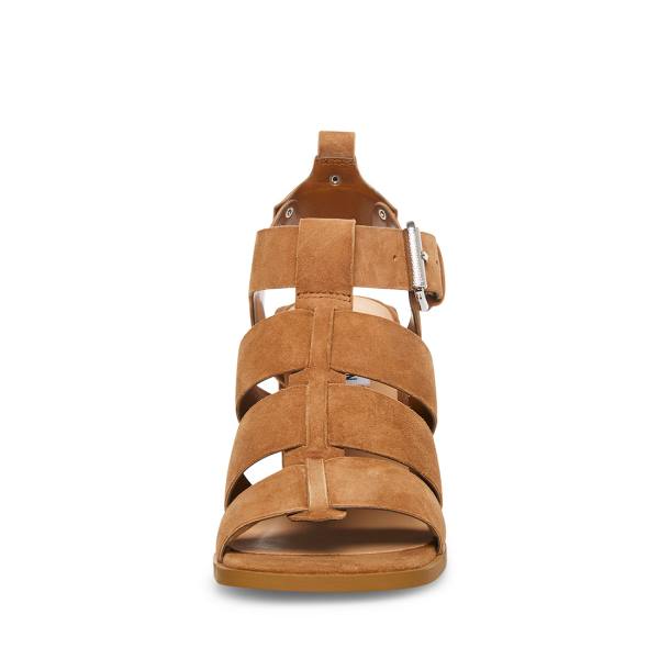 Steve Madden Tribeca Chestnut Süet Heel Topuklu Ayakkabı Kadın Kahverengi | SM-843GU