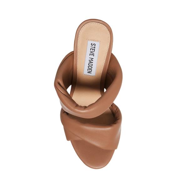 Steve Madden Trisha Mocha Heel Topuklu Ayakkabı Kadın Bej Rengi | SM-976IP