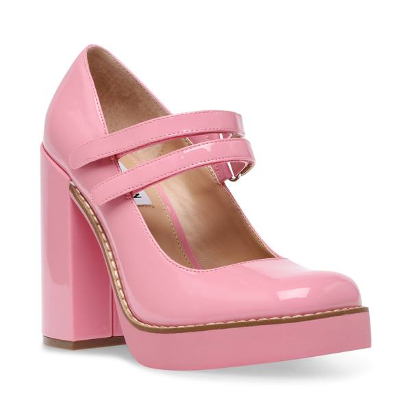 Steve Madden Twice Rugan Heel Topuklu Ayakkabı Kadın Pembe | SM-846KI