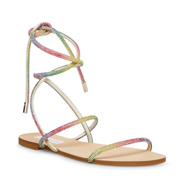 Steve Madden Twirl-r Rainbow Sandalet Kadın Renkli | SM-750DE