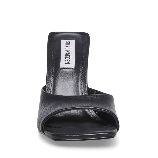 Steve Madden Twists Deri Heel Topuklu Ayakkabı Kadın Siyah | SM-816ZN