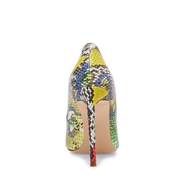 Steve Madden Vala Bright Snake Heel Topuklu Ayakkabı Kadın Açık Renkli | SM-604WZ